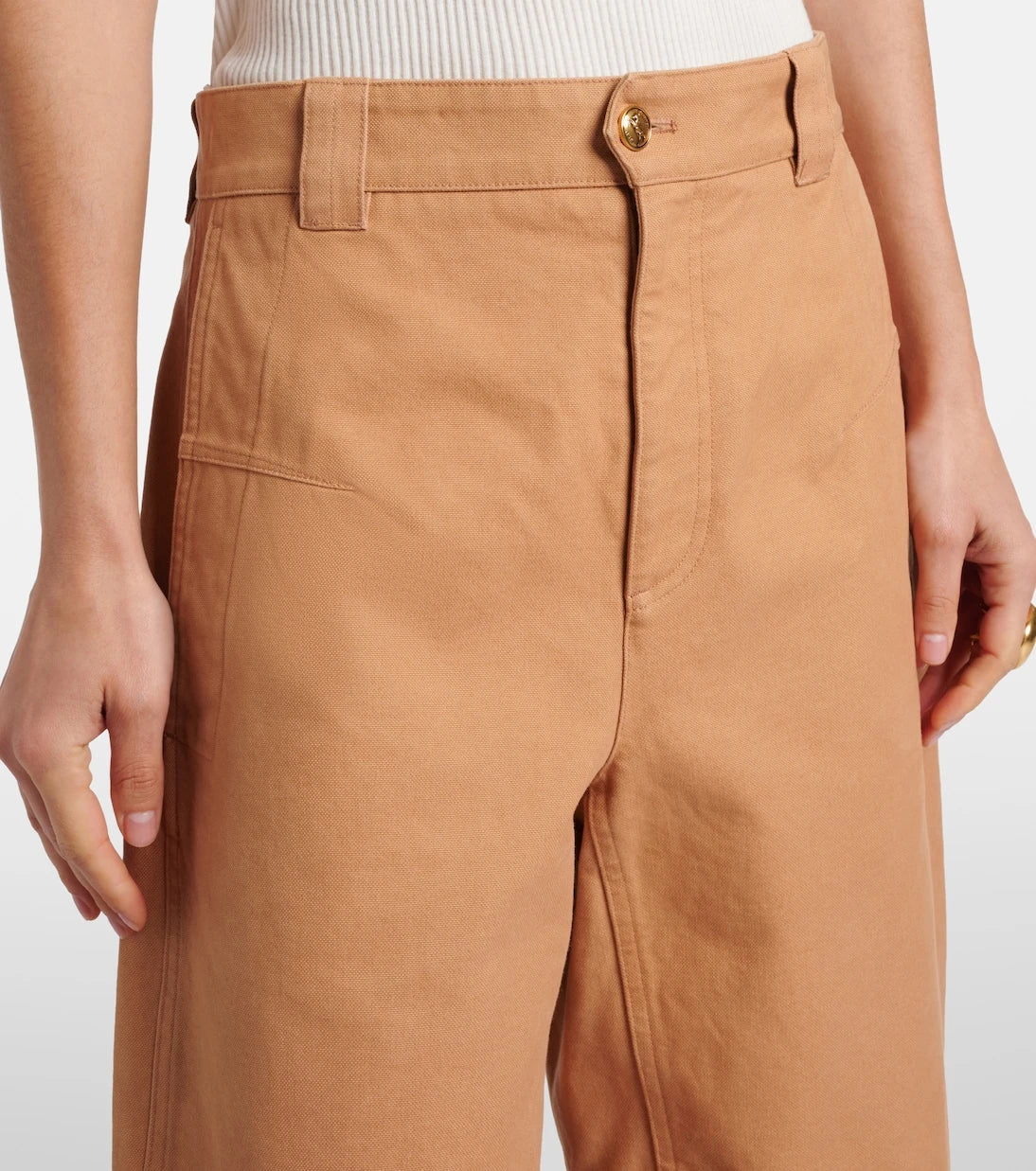 Chloé - Cropped barrel-leg pants