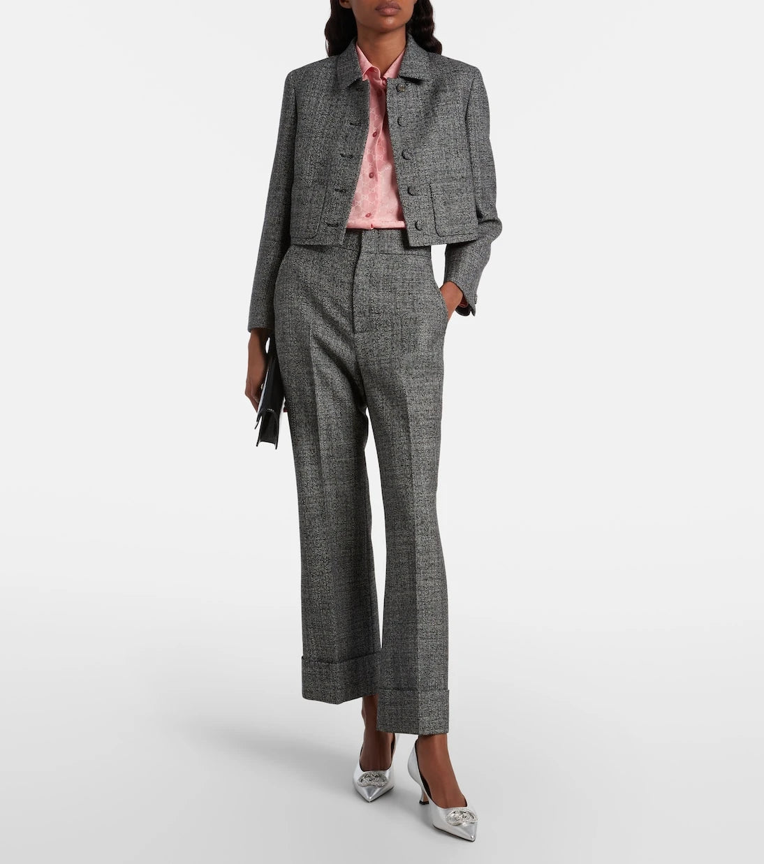 Gucci - High-rise wool straight pants