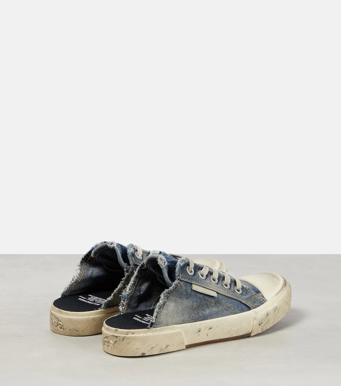 Balenciaga - Paris distressed denim mules