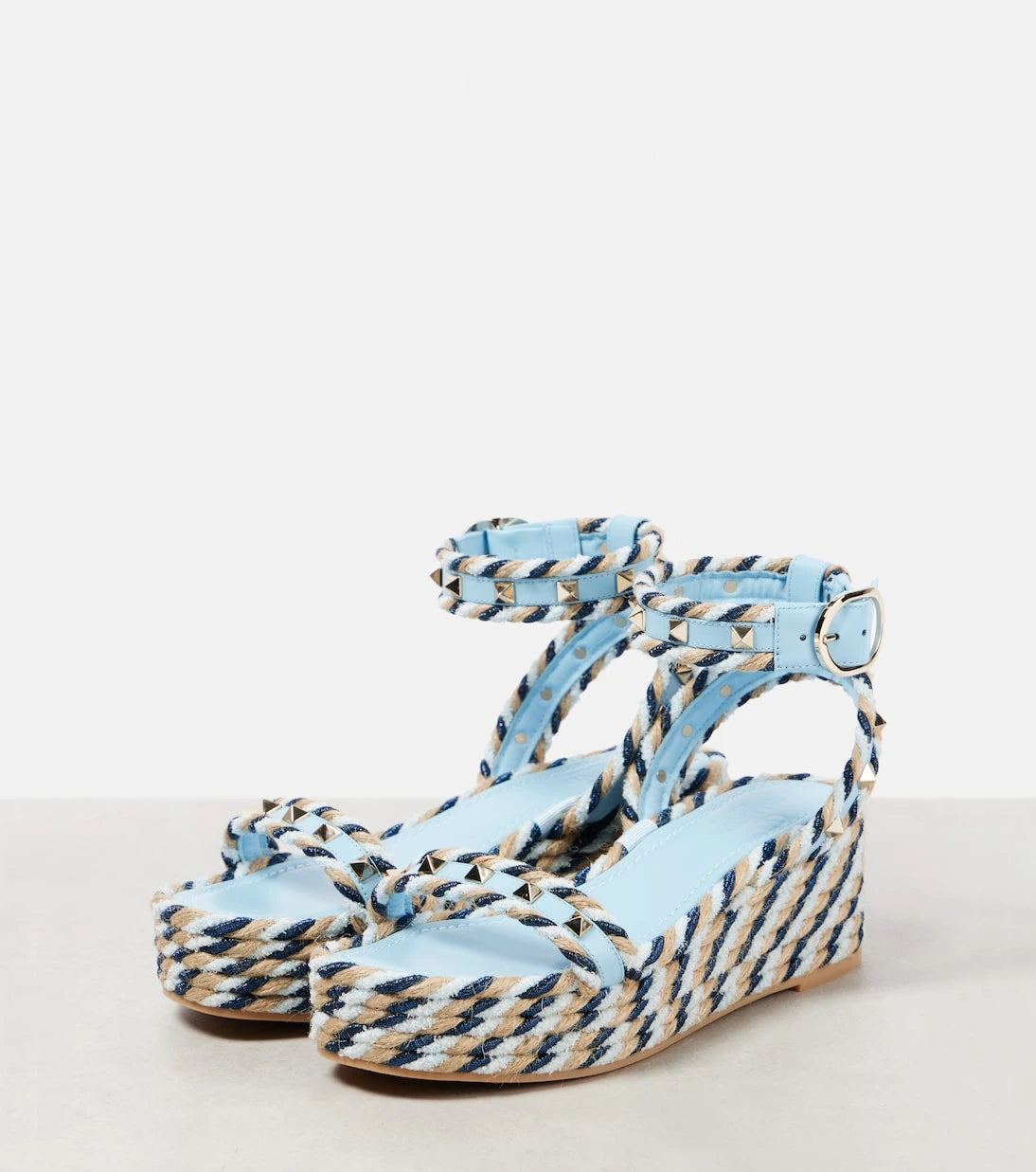 Valentino Garavani - Rockstud Torchon espadrille sandals