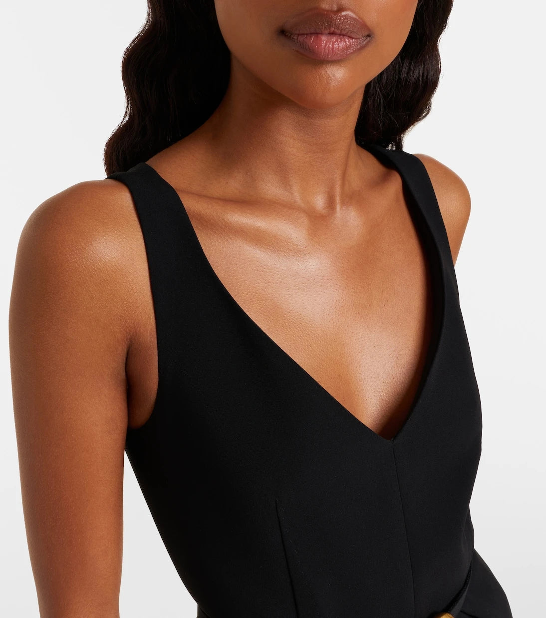 Max Mara - Belted cady midi dress