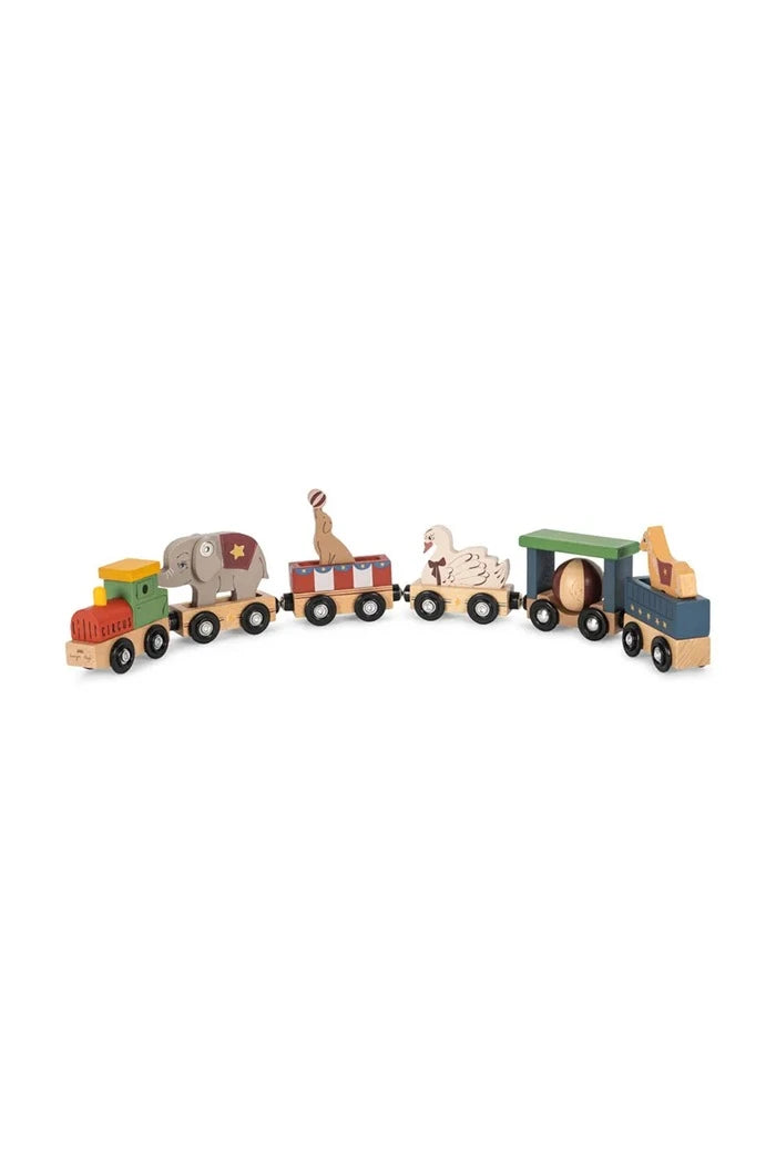 Konges Sløjd WOODEN ANIMAL TRAIN FSC Ahşap Hayvan Treni