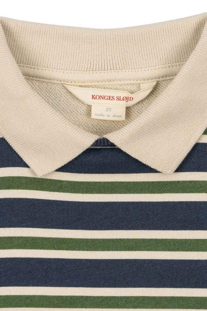 Konges Sløjd çocuklar için pamuklu yakalı tişört SPOTTY LS POLO GOTS