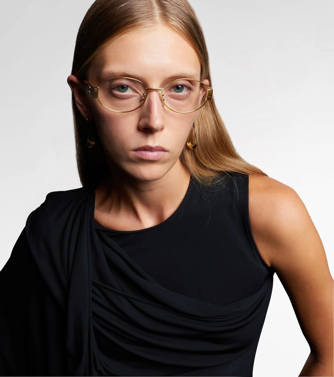 Celine Eyewear - Metal Triomphe round glasses