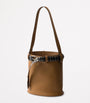 Prada Brown Leather Buckled Bucket Bag