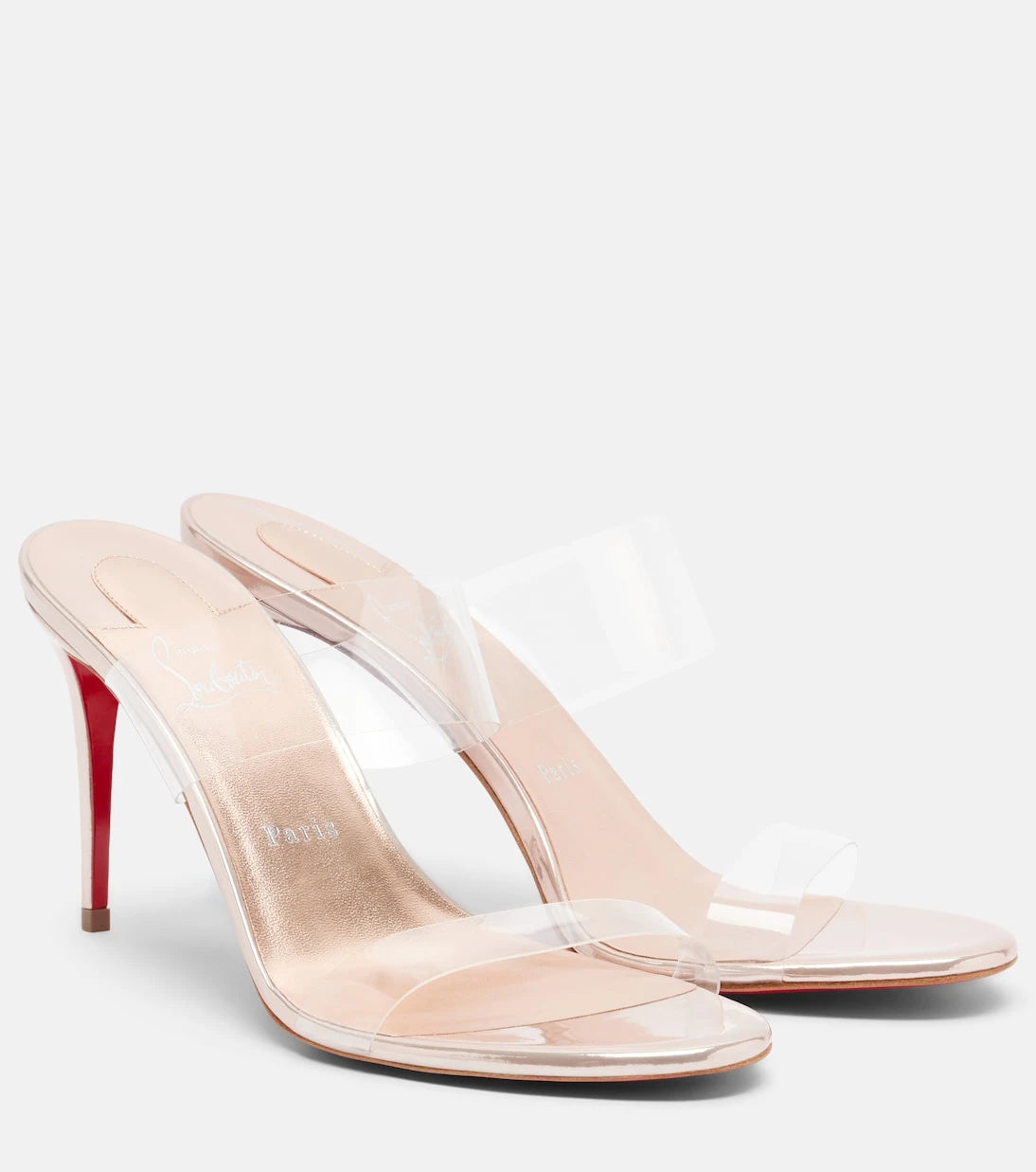 Christian Louboutin - Just Nothing leather-trimmed TPU mules