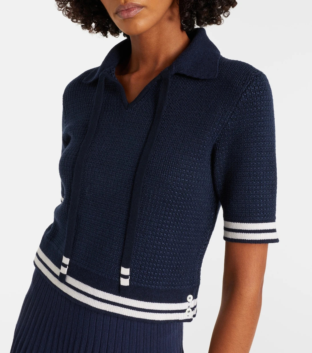 Thom Browne - Silk-blend polo shirt