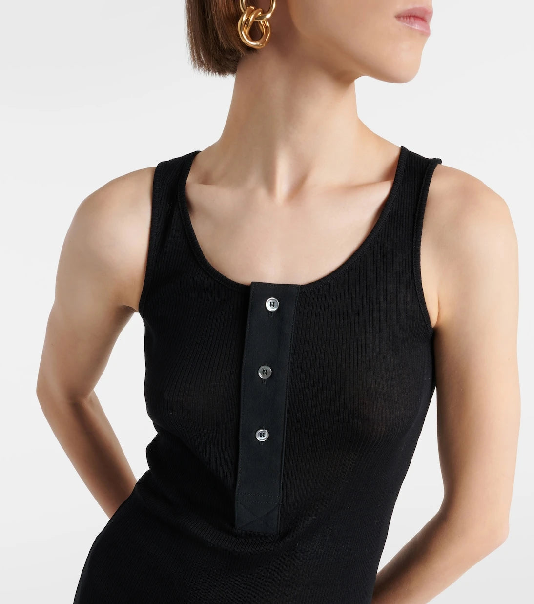 Ami Paris - Knitted cotton maxi dress