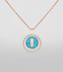 Rose Gold, Diamond and Turquoise Lucky Move Necklace