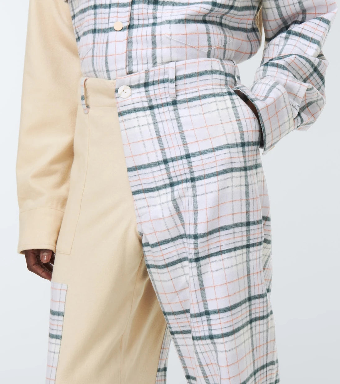 The Elder Statesman - Checked wool, silk and cashmere pants
