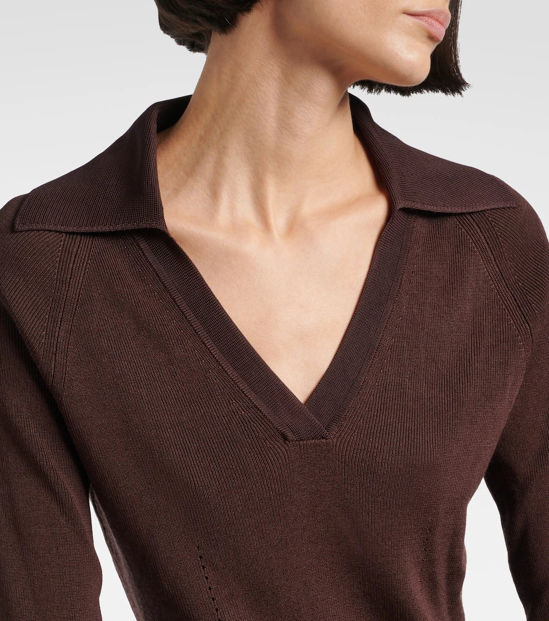 Joseph - Ribbed-knit polo sweater