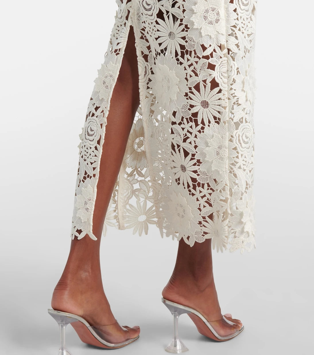 Rotate - Bridal strapless lace midi dress