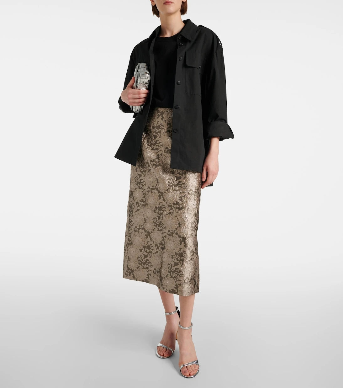 'S Max Mara - تنورة ميدي "ديليتا" الجاكار