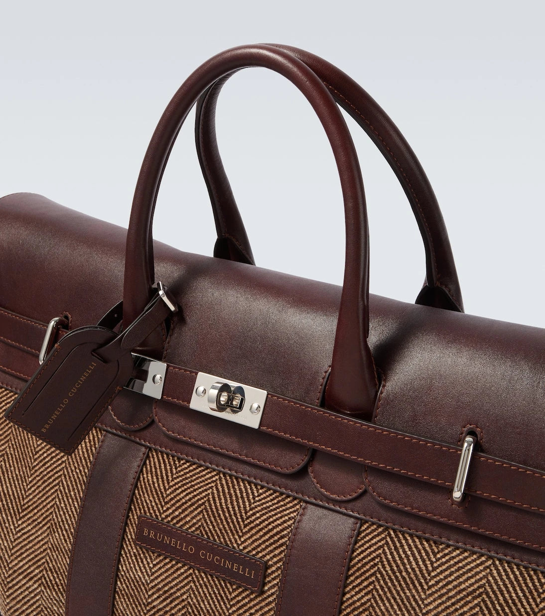 Brunello Cucinelli - Leather-trimmed canvas duffel bag