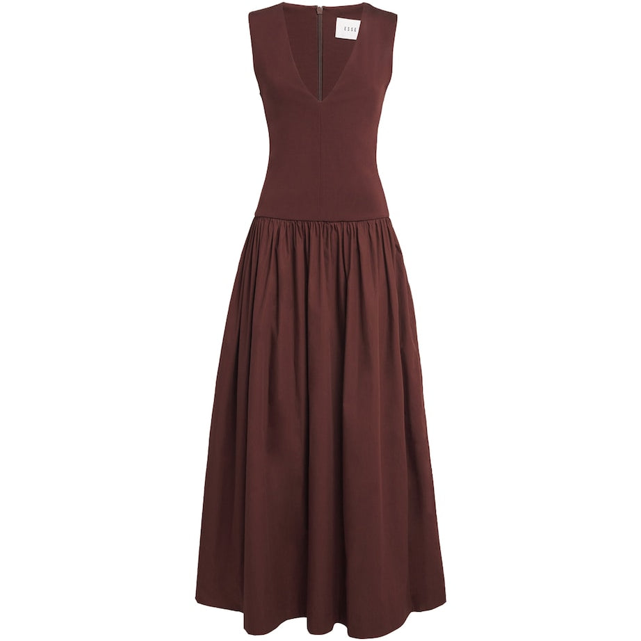 Cotton Knit Midi Dress JAVA