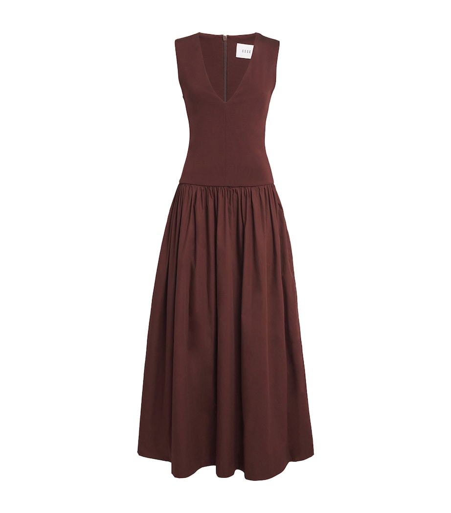 Cotton Knit Midi Dress JAVA