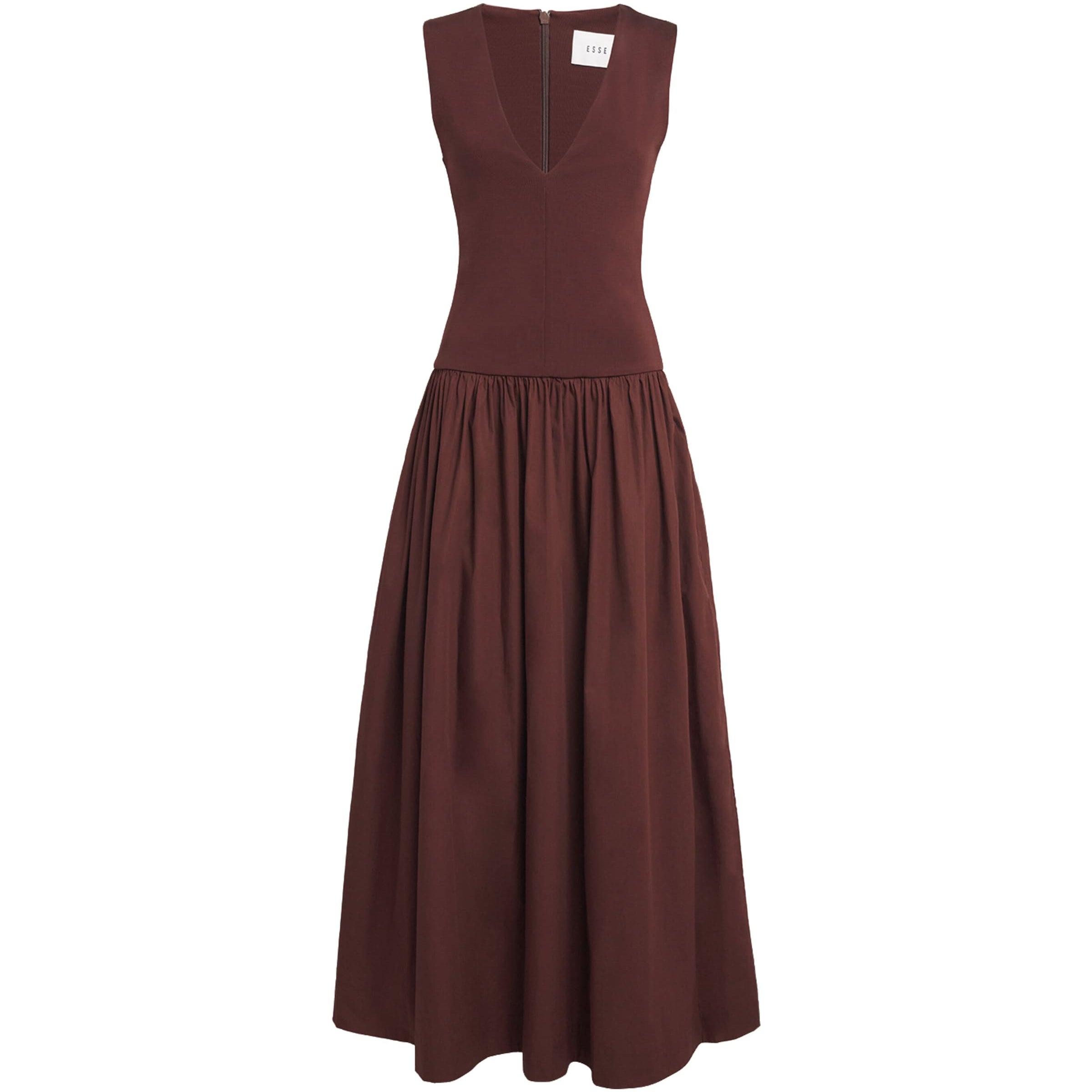 Cotton Knit Midi Dress