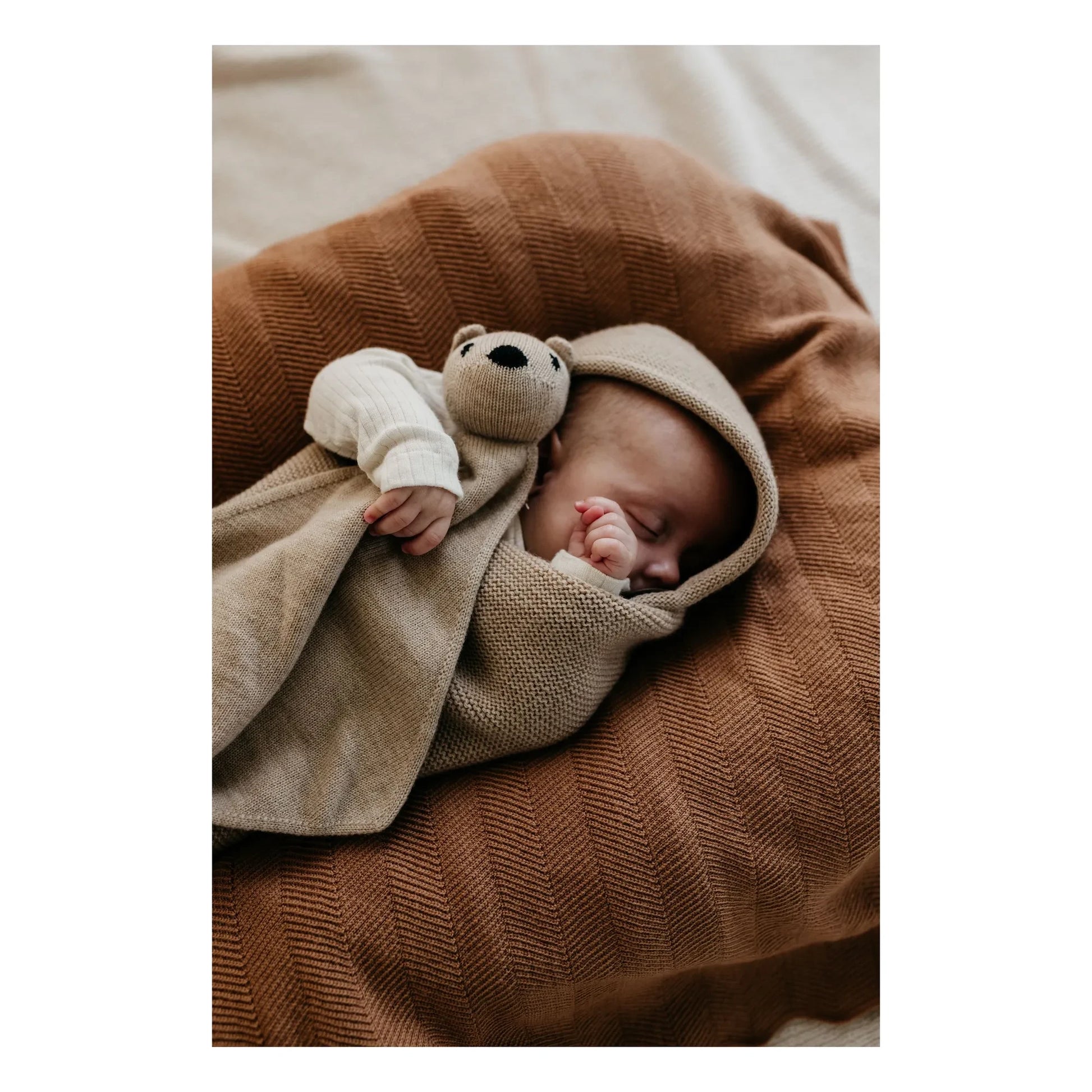Hvid - Freddie Merino Wool Blanket | Terracotta
