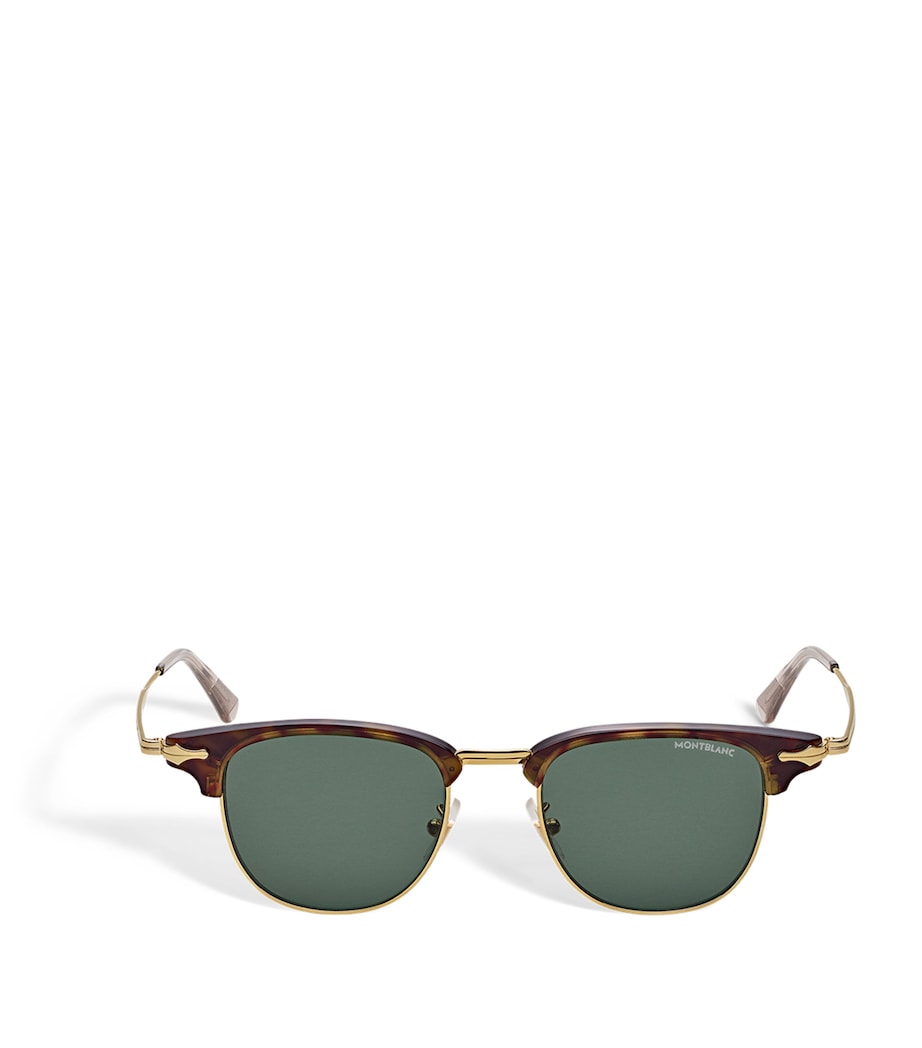 Montblanc Gold Metal Clubmaster Sunglasses