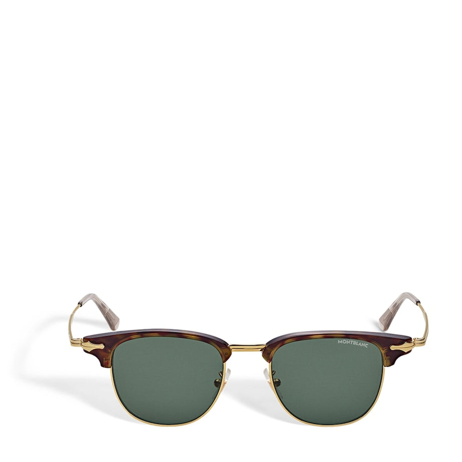 Montblanc Gold Metal Clubmaster Sunglasses