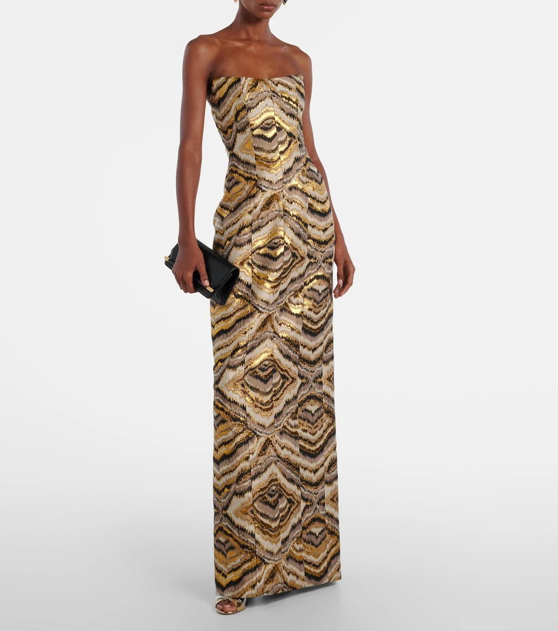 Markarian - Odessa paneled jacquard gown