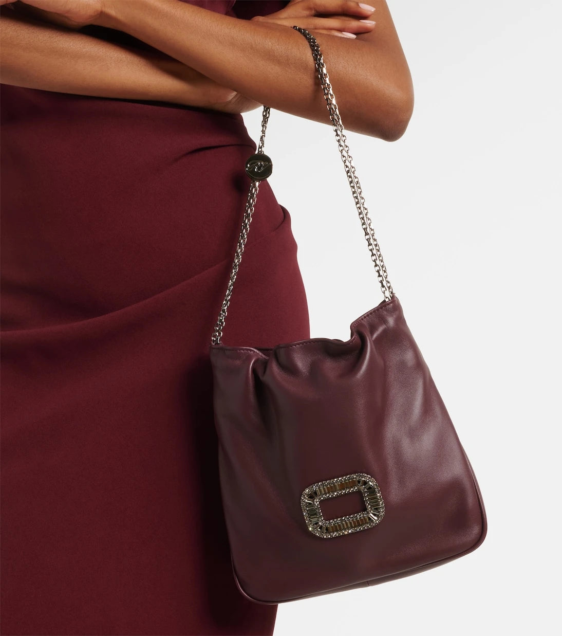 Roger Vivier - Pilgrim Mini leather bucket bag