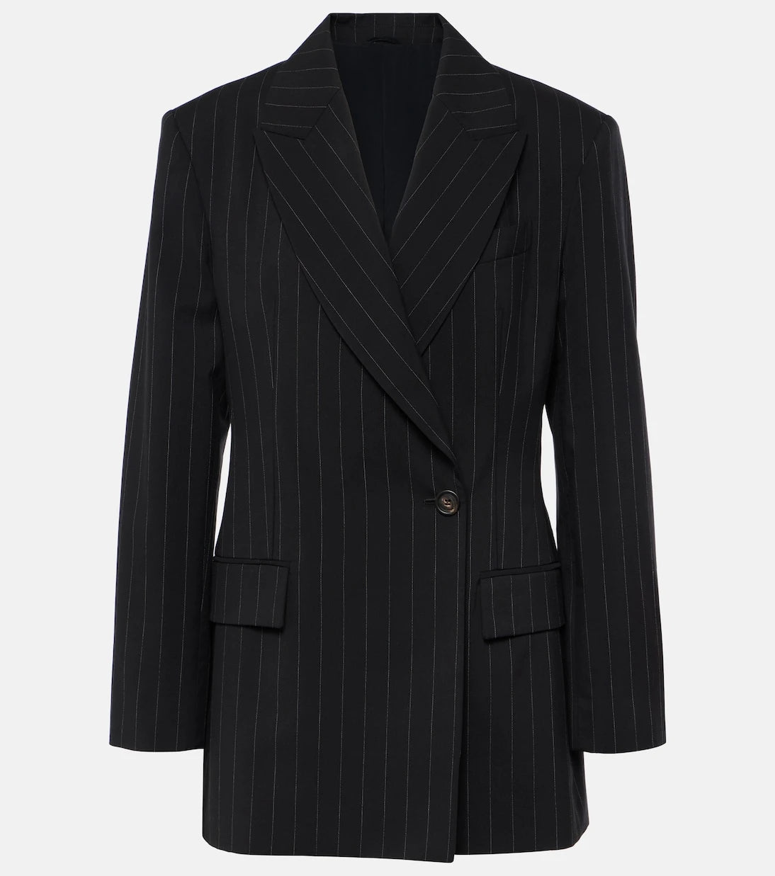 Brunello Cucinelli - Pinstripe wool and cotton blazer