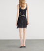 Prada Black Tulle Embellished Mini Dress