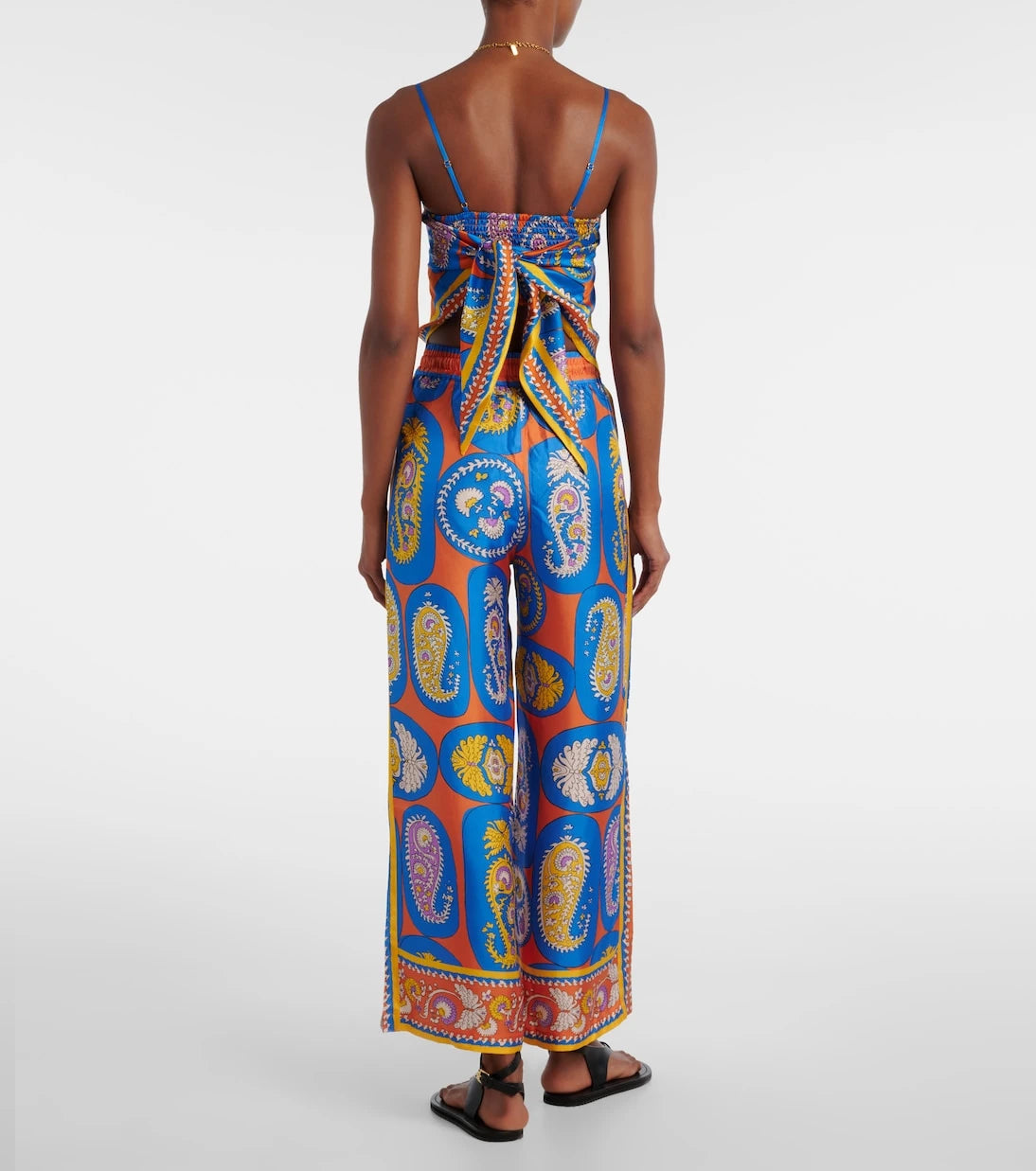 Alémais - Luis printed silk palazzo pants