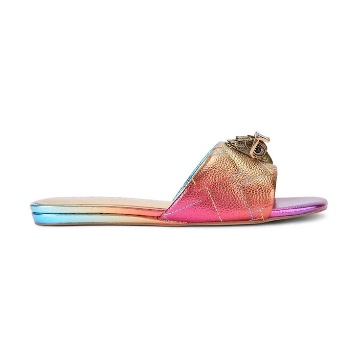 Kurt Geiger London Kadın Deri Düz Tabanlı Sandalet Kensington Flat Sandal