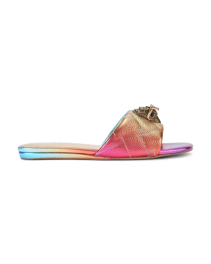 Kurt Geiger London Kadın Deri Düz Tabanlı Sandalet Kensington Flat Sandal