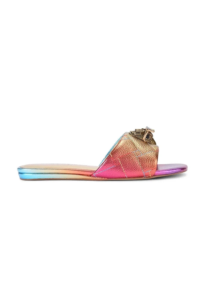 Kurt Geiger London Kadın Deri Düz Tabanlı Sandalet Kensington Flat Sandal