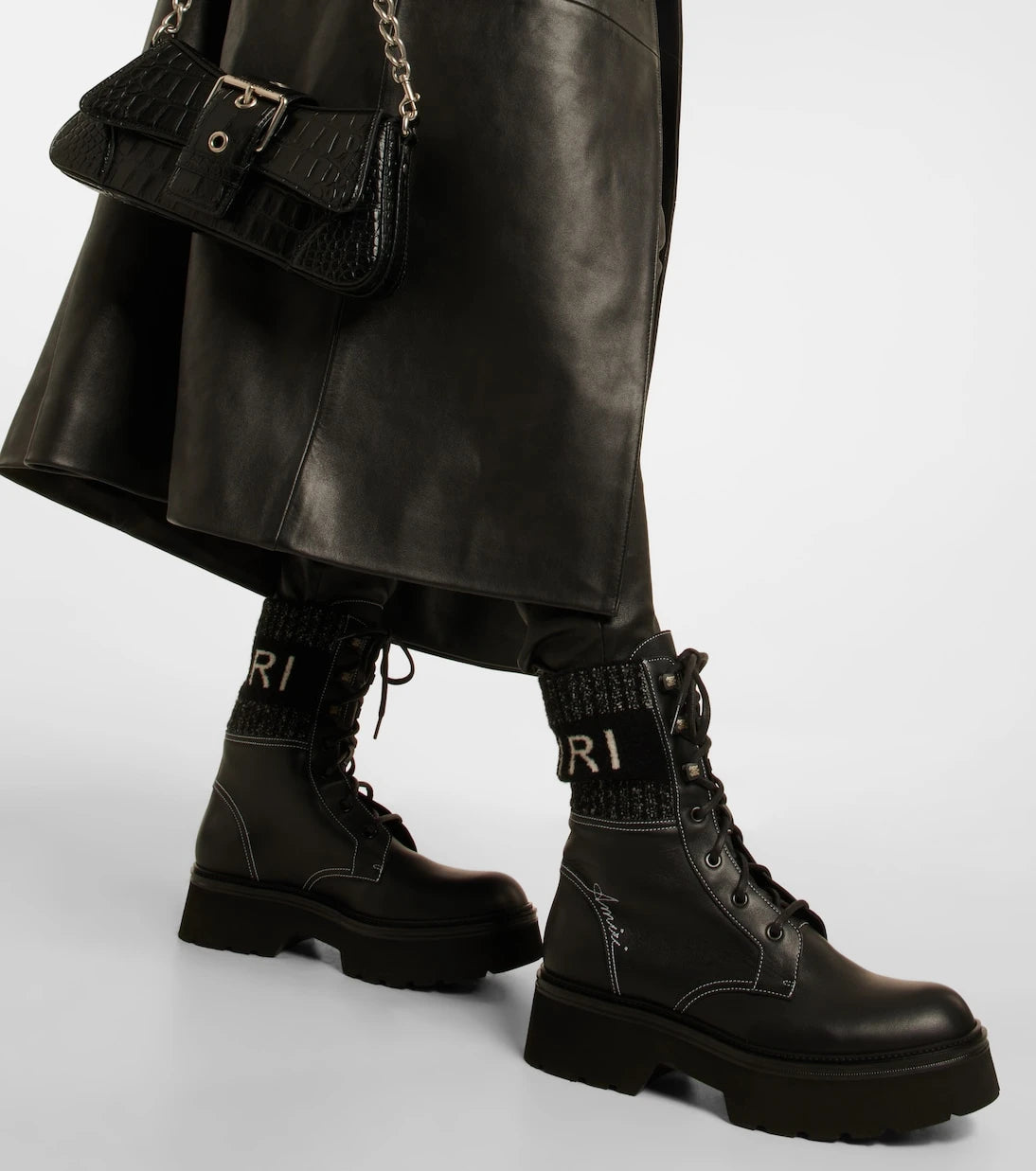 Amiri - Leather lace-up boots