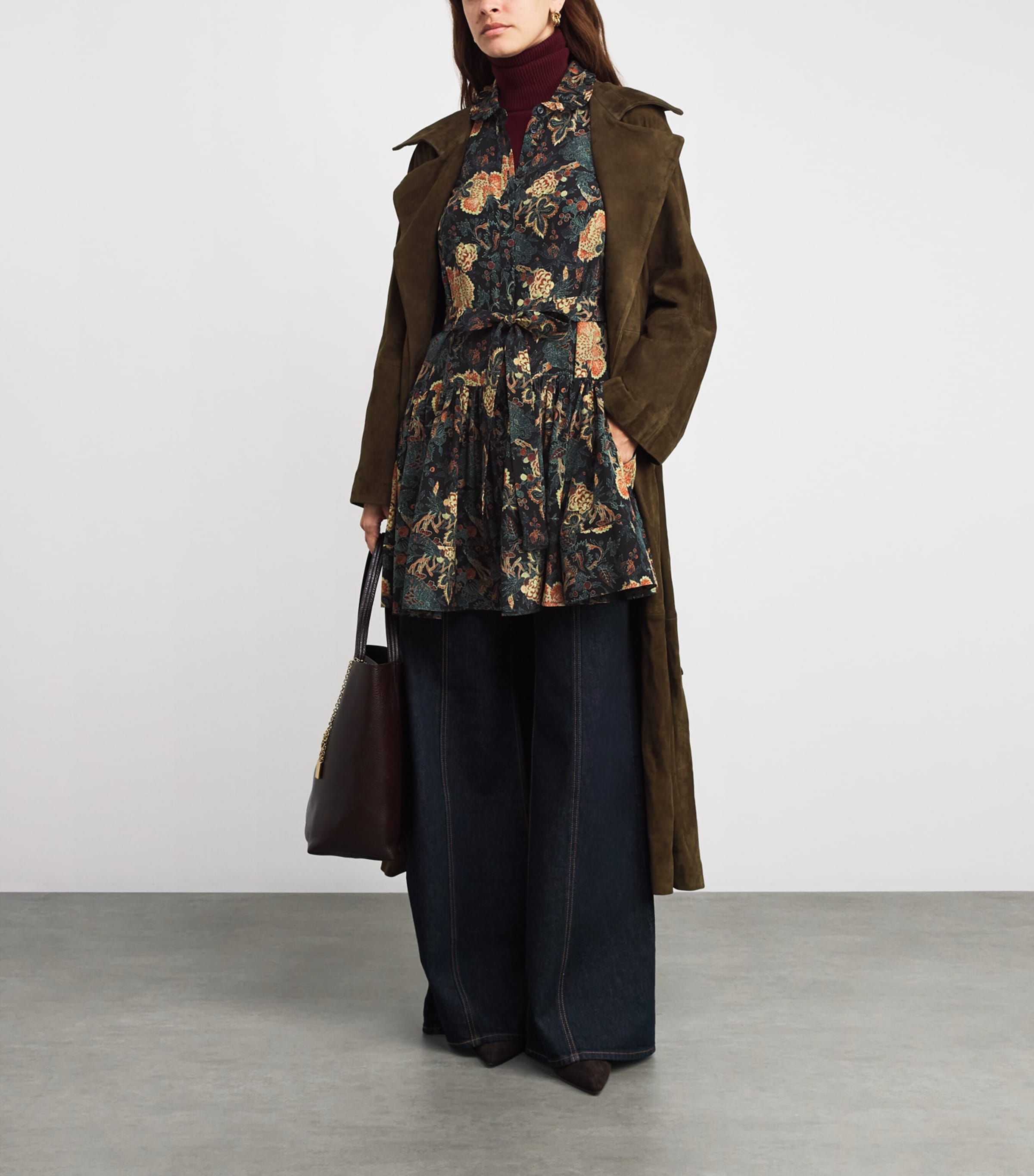 Ulla Johnson Green Silk Printed Simona Mini Dress