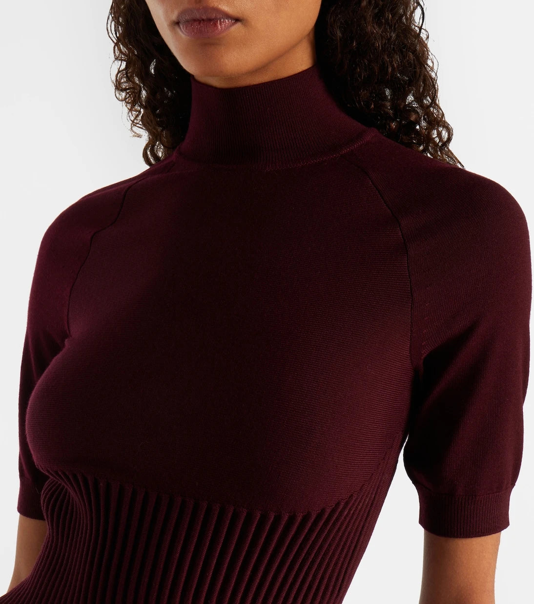 Alaïa - Ribbed-knit wool-blend top