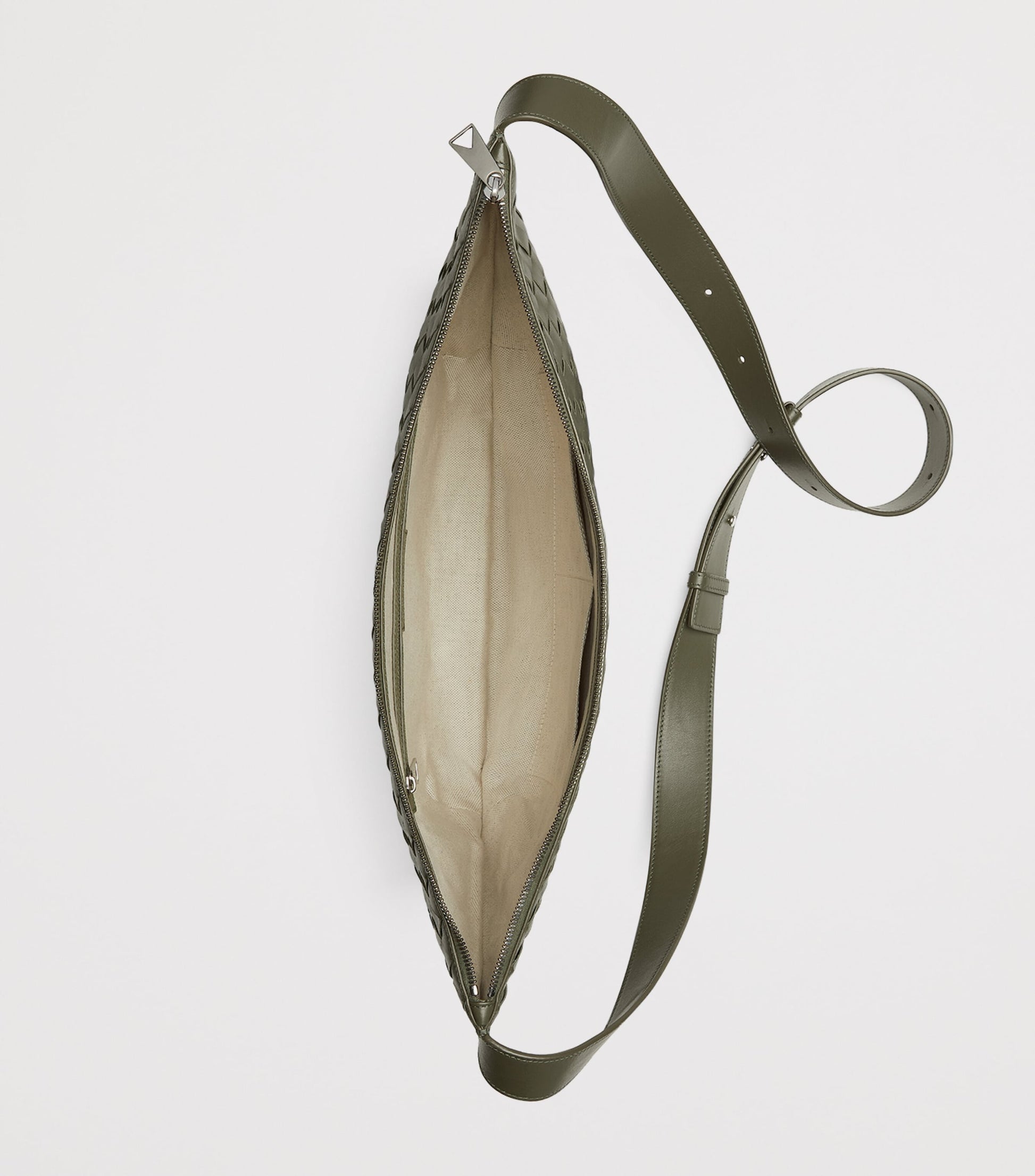 Leather Intrecciato Cross-Body Bag