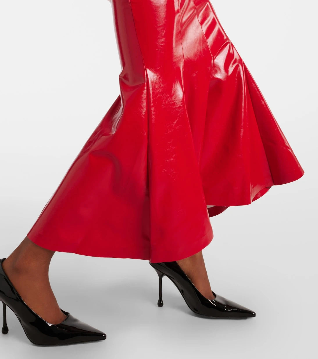 Norma Kamali - Jean faux leather maxi skirt