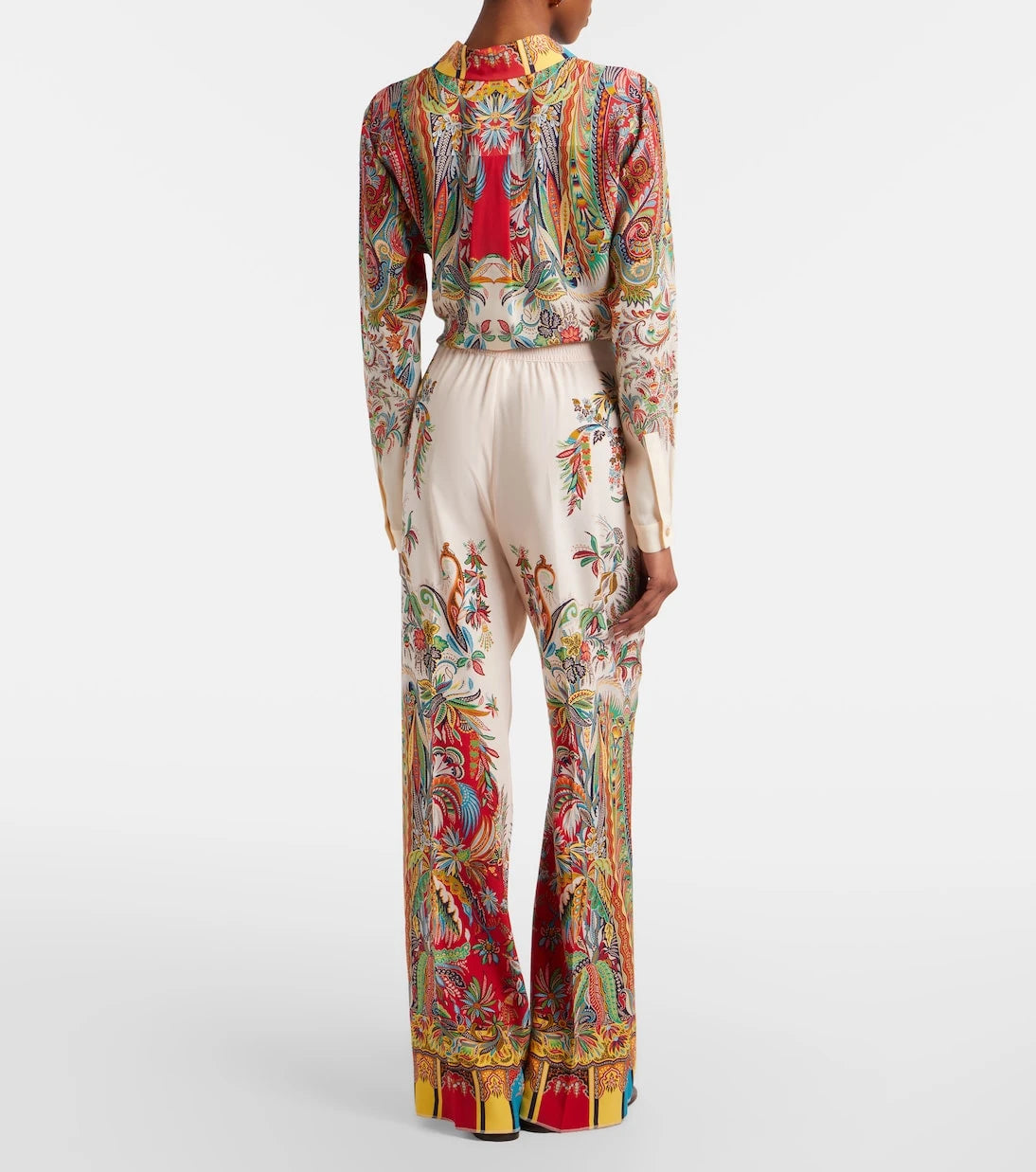 Etro - Printed silk palazzo pants
