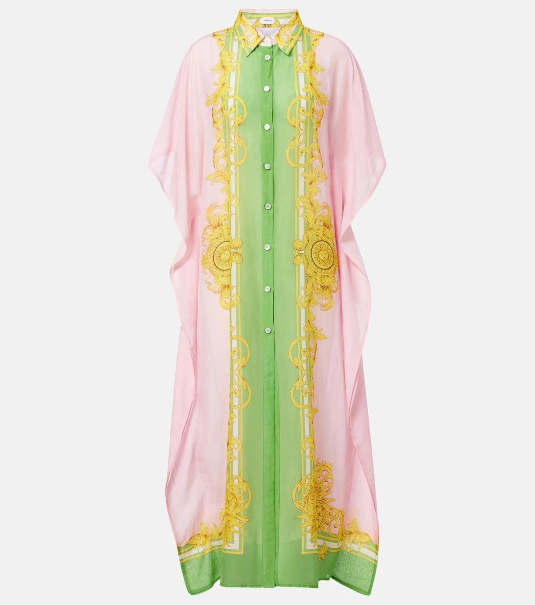 Versace - Printed cotton and silk voile kaftan