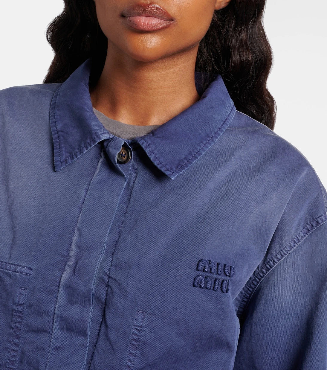 Miu Miu - Cotton twill blouson jacket