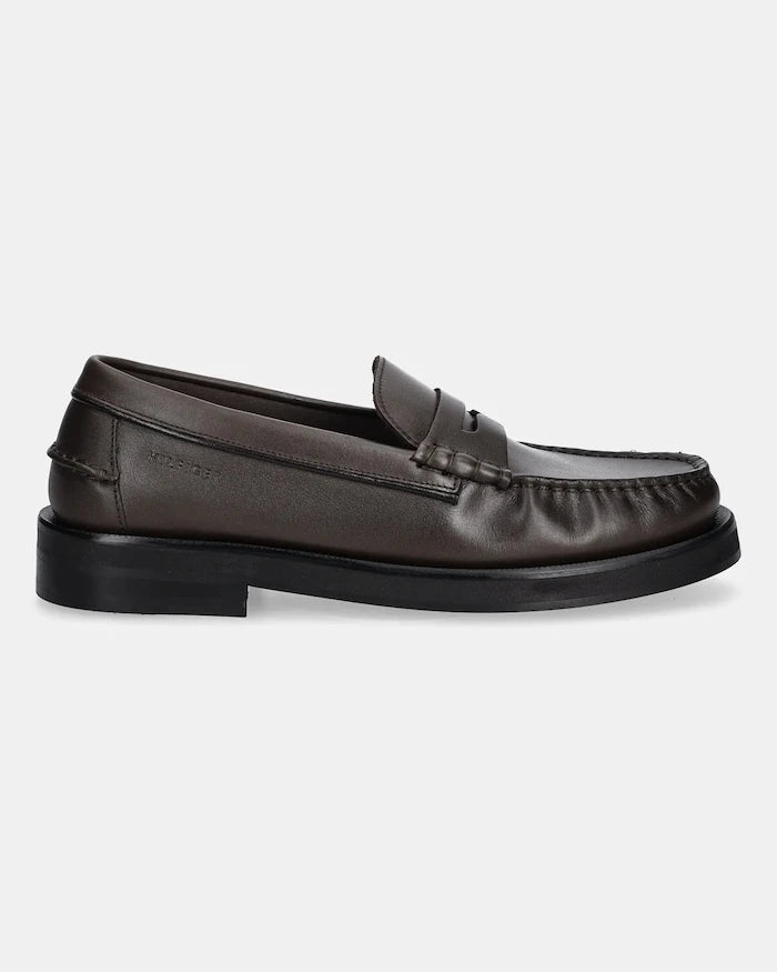 Кожени мокасини Tommy Hilfiger CLASSIC HIGH HILFIGER LTH LOAFER