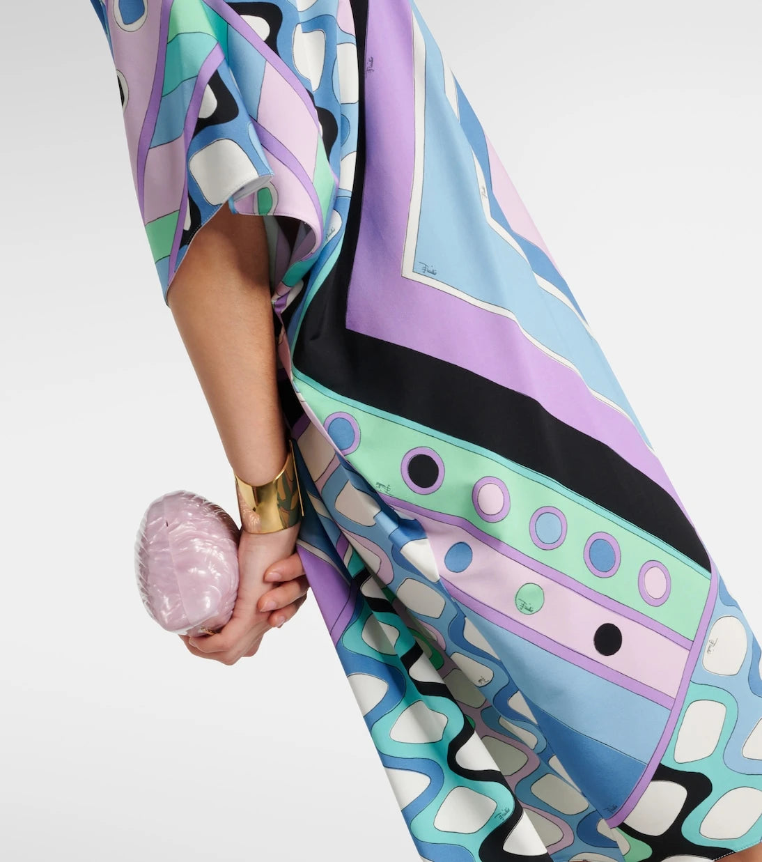 Pucci - Vivara-print jersey satin kaftan