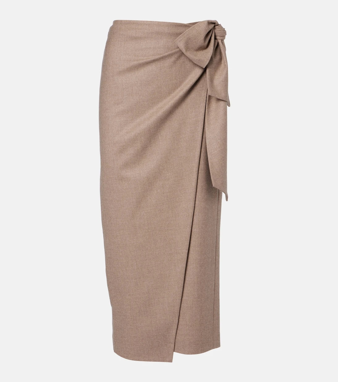 Max Mara - Bingo cashmere-blend wrap skirt