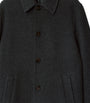 Grey Wool Mid-Length Car Coat