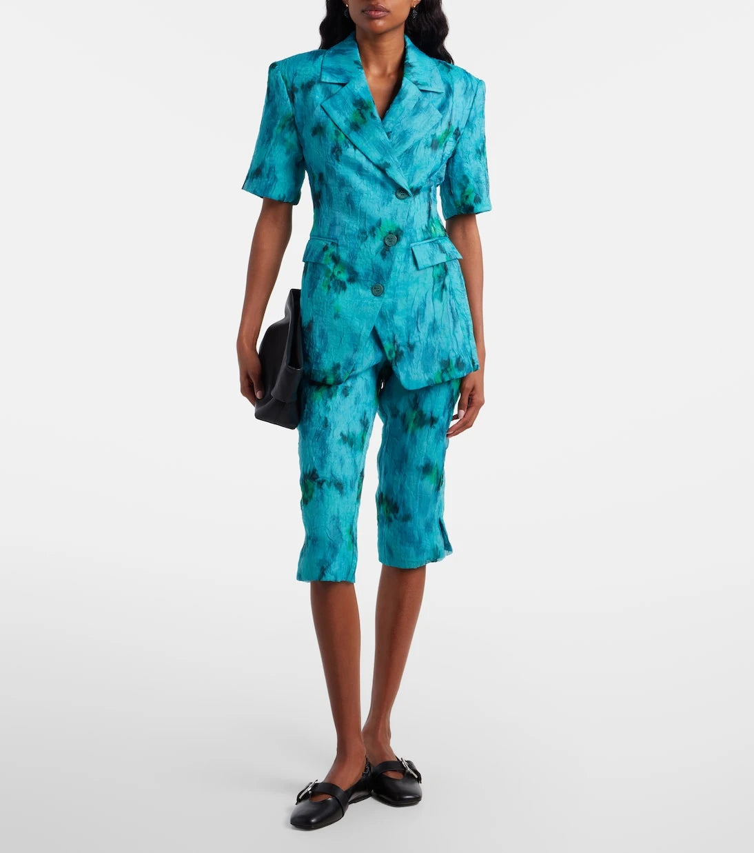 Ganni - Printed organza blazer