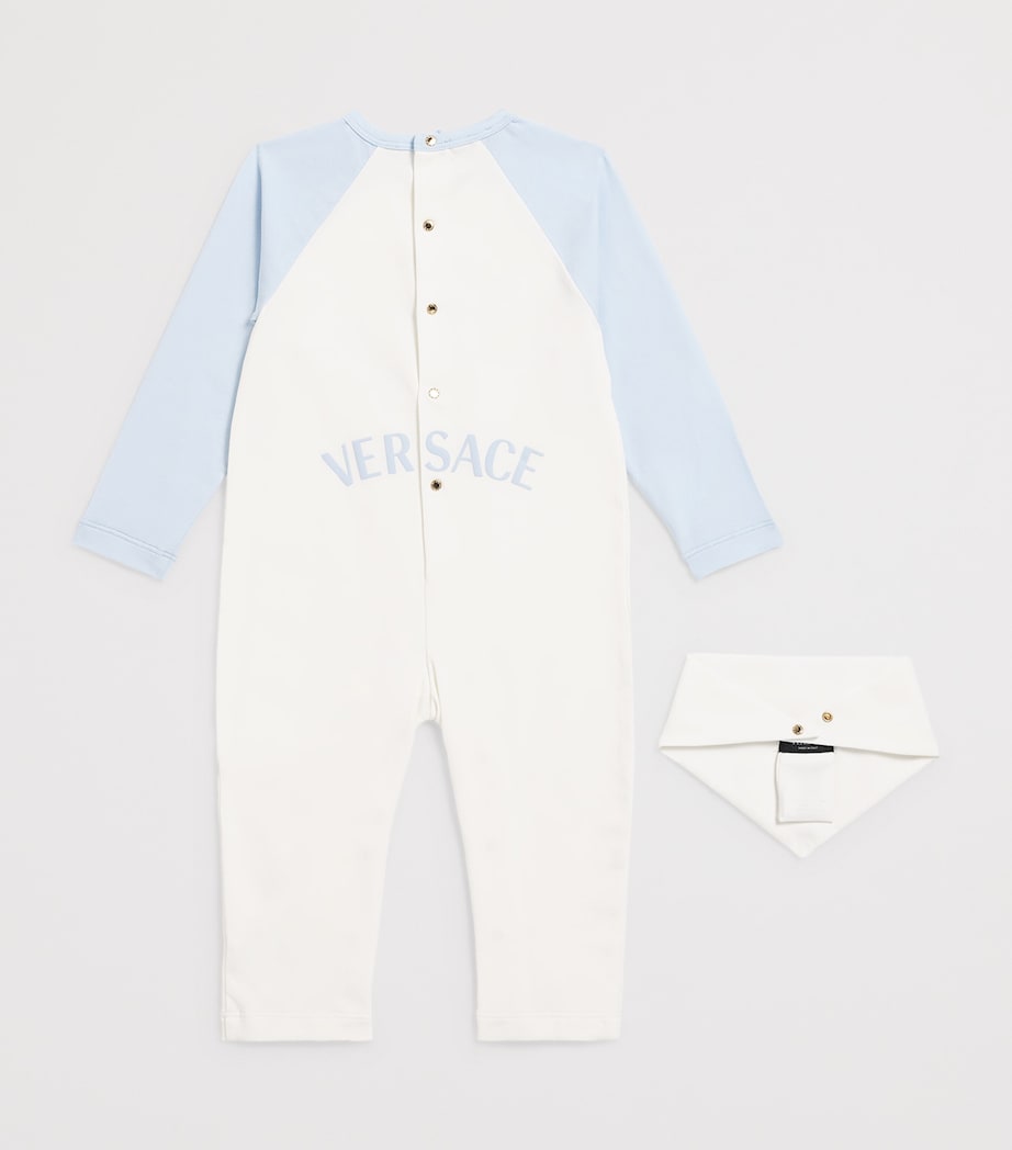 Versace Kids Cotton Logo All-In-One and Bandana Gift Set (1-18 Months)