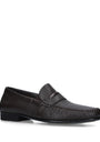 Brotini Croc Trim Leather Flex Loafers