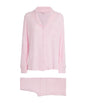 Skims Pink Ribbed Soft Lounge Pyjama Set