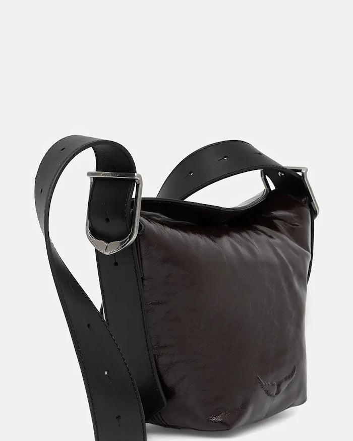 Кожена чанта ZADIG&VOLTAIRE BABY JANE VINTAGE PATENT
