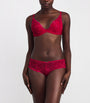 Chantelle Red Embroidered Fleurs Shorty Briefs